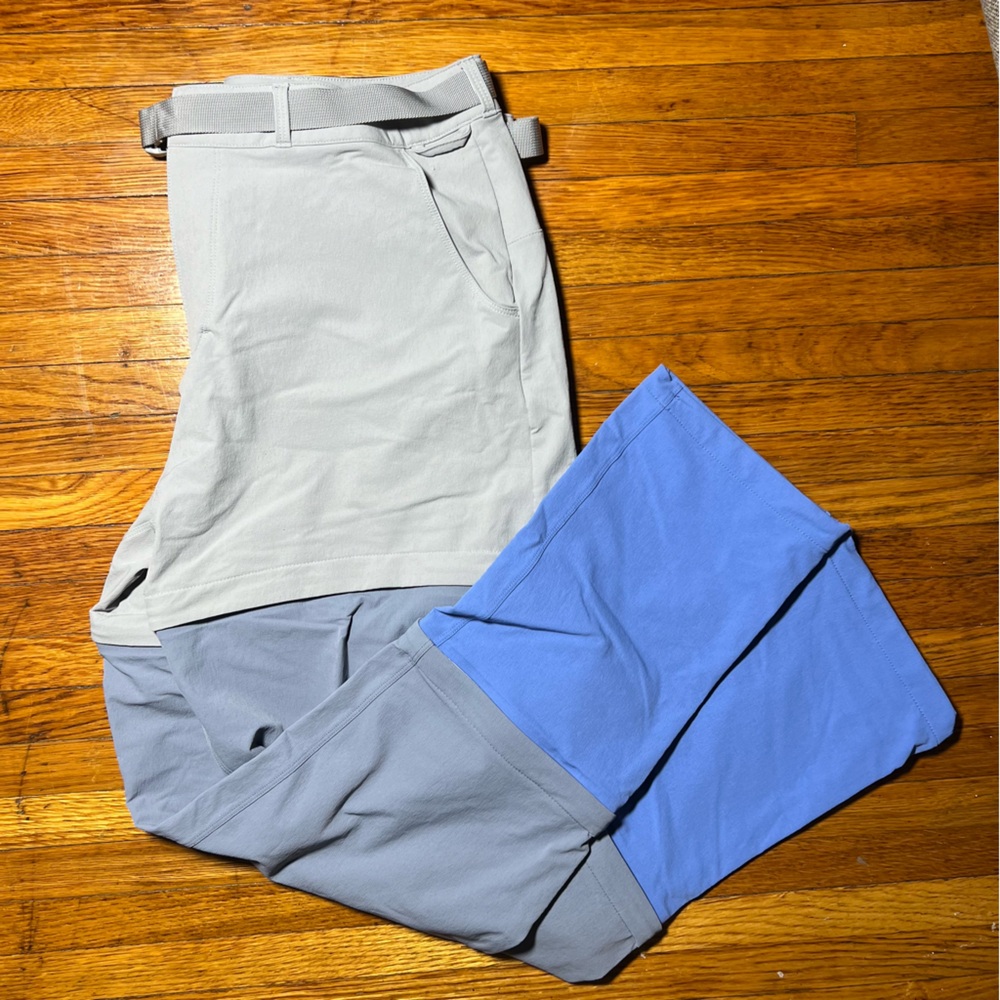 3-length zipper cargo hiking pants